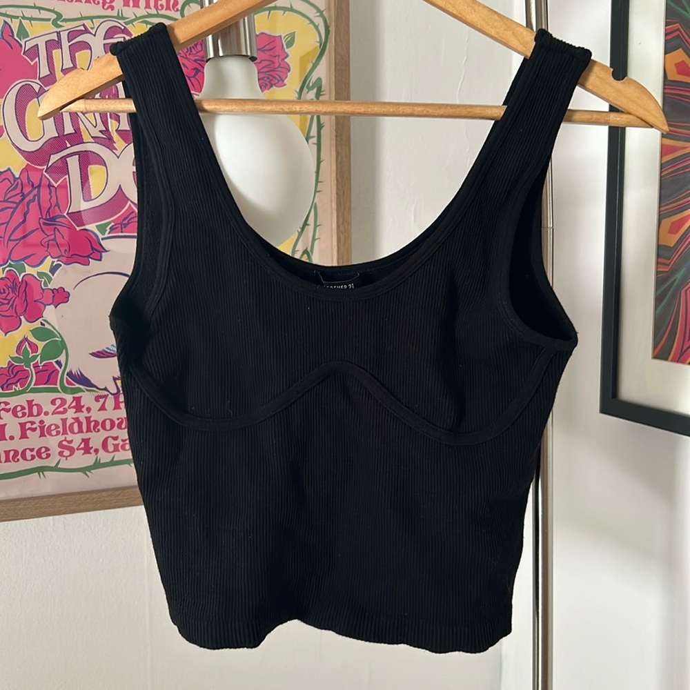 Black Corset Crop Top